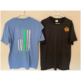 Cotton/Poly T-Shirts with screen printed WGWA front logo and Thin Green Line on back – Adult Sizes